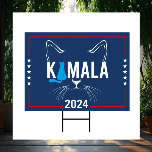 Cat Kamala 2024 Yard Sign