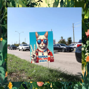 Cat Kamala Will Win 2024 Yard Sign