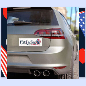 Cat Ladies For Harris Walz 2024 Car Magnet