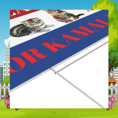 Cat Ladies For Kamala 2024 Plastic Yard Sign