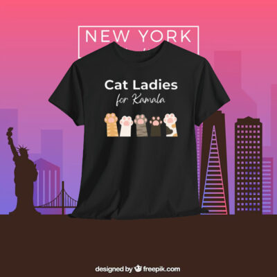 Cat Ladies For Kamala 2024 Shirts