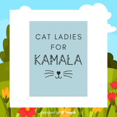Cat Ladies For Kamala Harris Flag