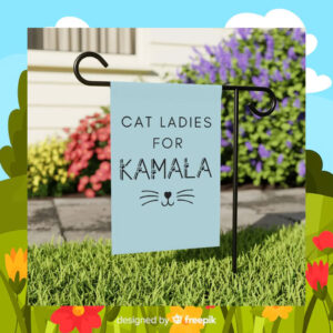 Cat Ladies For Kamala Harris Flag