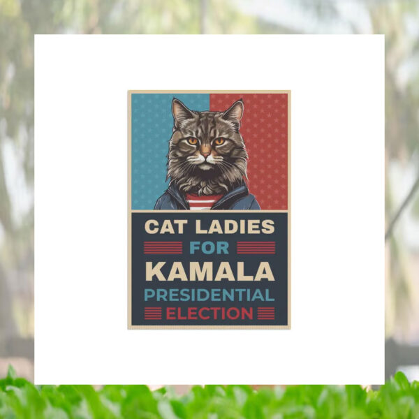 Cat Ladies For Kamala Presidential Election Flag