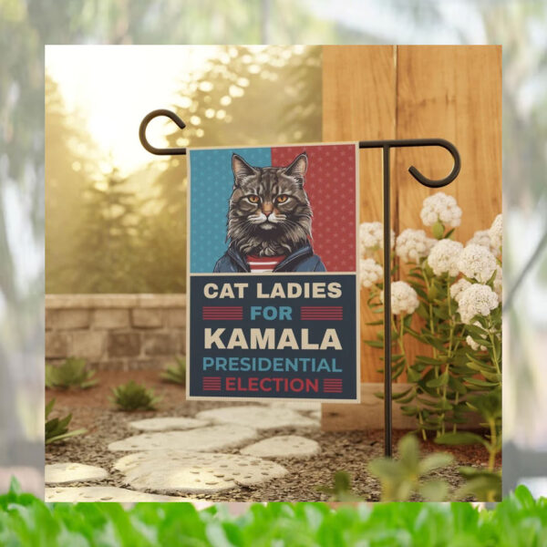 Cat Ladies For Kamala Presidential Election Flag