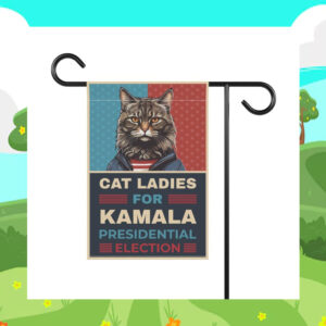 Cat Ladies For Kamala Presidential Election Flags