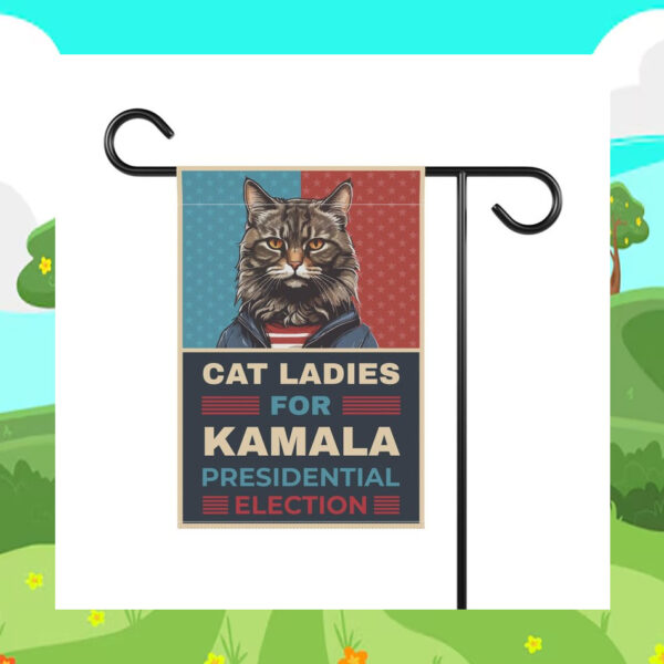 Cat Ladies For Kamala Presidential Election Flags