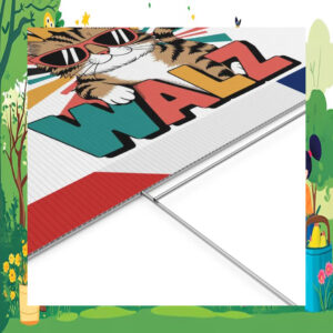Cat Lady For Harris Walz 2024 Election Yard Sign