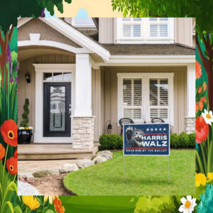 Cat Lady For Harris Walz Grab Him The Ballot Yard Sign