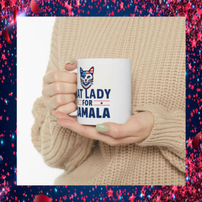 Cat Lady For Kamala President Mug