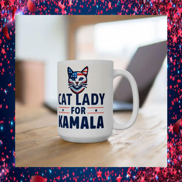 Cat Lady For Kamala President Mug