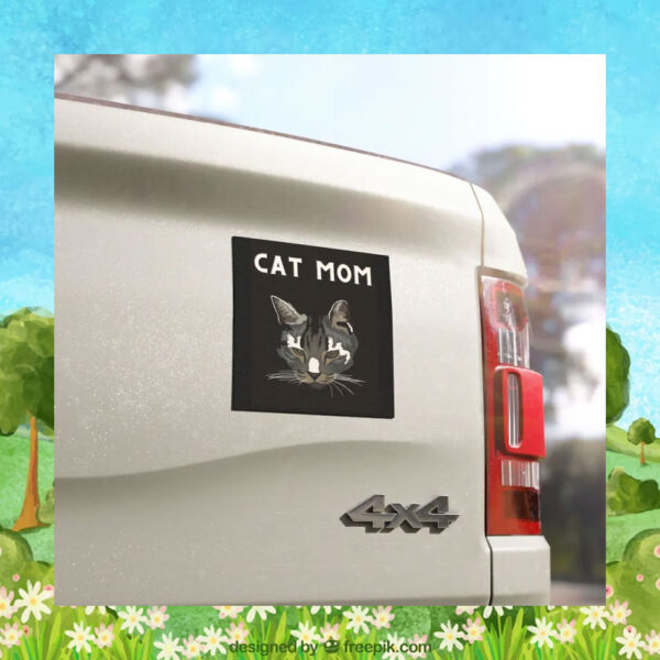 Cat Mom For Kamala Harris Car Magnet