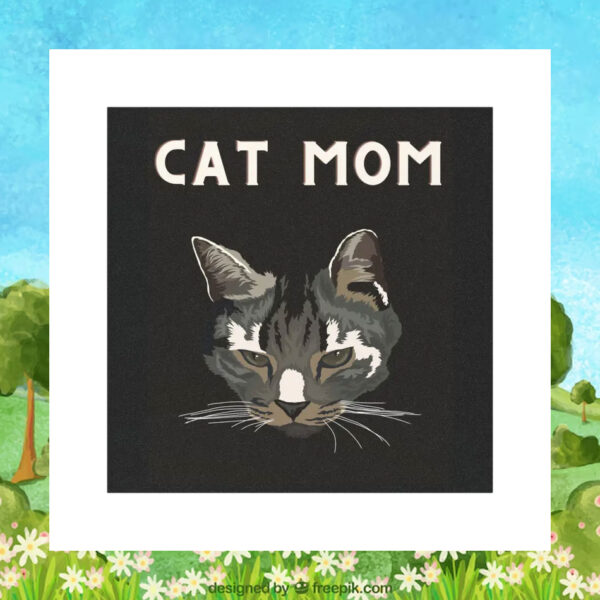 Cat Mom For Kamala Harris Car Magnet