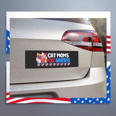 Cat Moms For Harris President Car Magnet