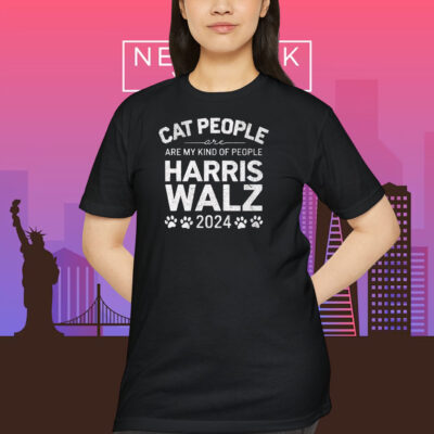 Cat People Are My Kind Of People Harris Walz 2024 Shirt
