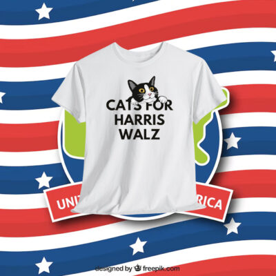 Cats For Harris Walz 2024 Election Shirt