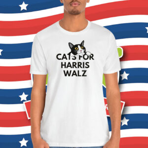 Cats For Harris Walz 2024 Election Shirt