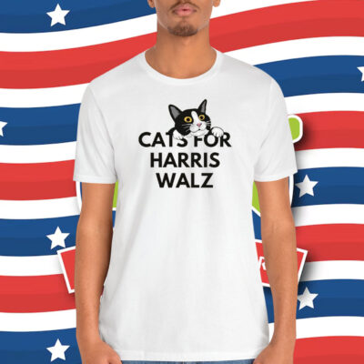 Cats For Harris Walz 2024 Election Shirt