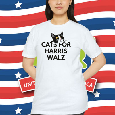 Cats For Harris Walz 2024 Election Shirt