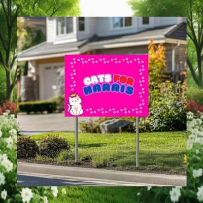 Cats For Harris Yard Sign