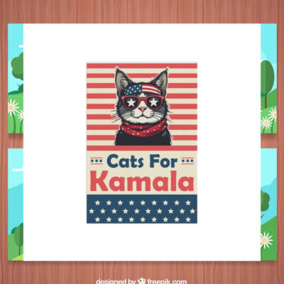 Cats For Kamala 2024 Political Flag