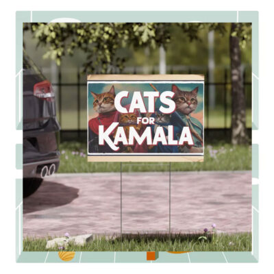 Cats For Kamala 2024 Political Yard Sign
