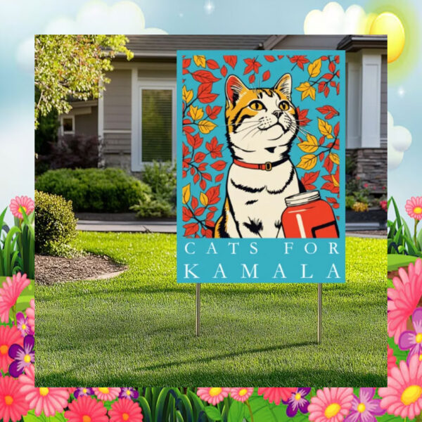 Cats For Kamala 24 Political Yard Signs