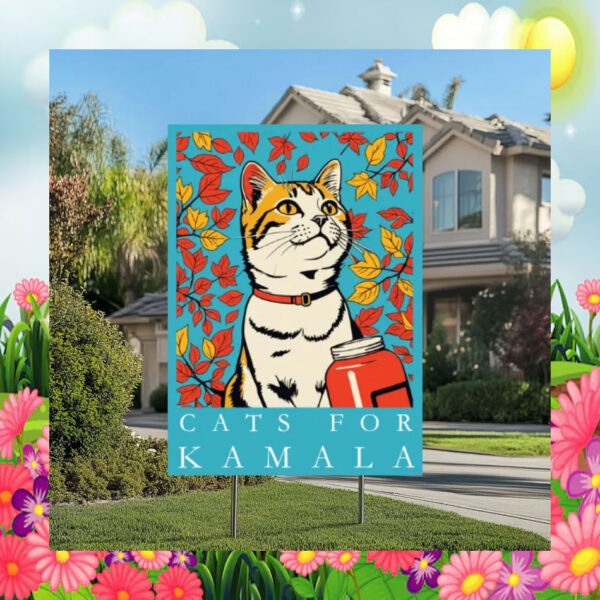 Cats For Kamala 24 Political Yard Signs