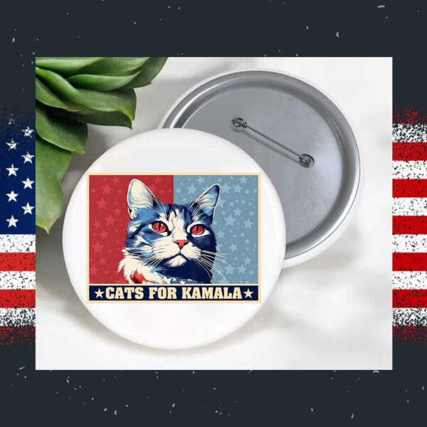 Cats For Kamala Harris Button