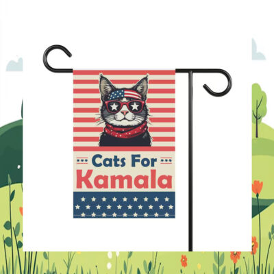 Cats For Kamala Harris President Garden Flag