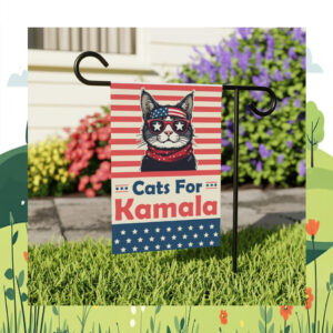 Cats For Kamala Harris President Garden Flag