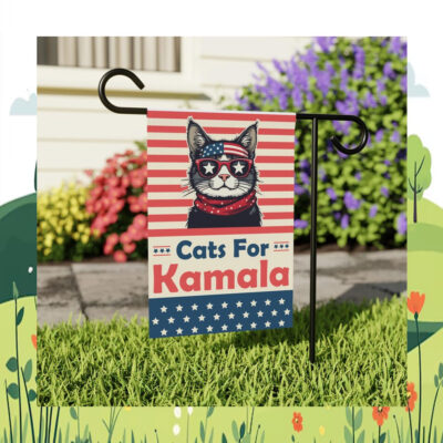Cats For Kamala Harris President Garden Flag