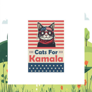 Cats For Kamala Harris President Garden Flag
