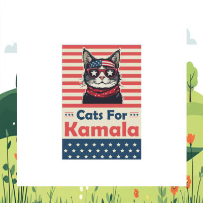 Cats For Kamala Harris President Garden Flag