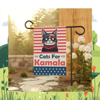 Cats For Kamala Harris President Garden Flag