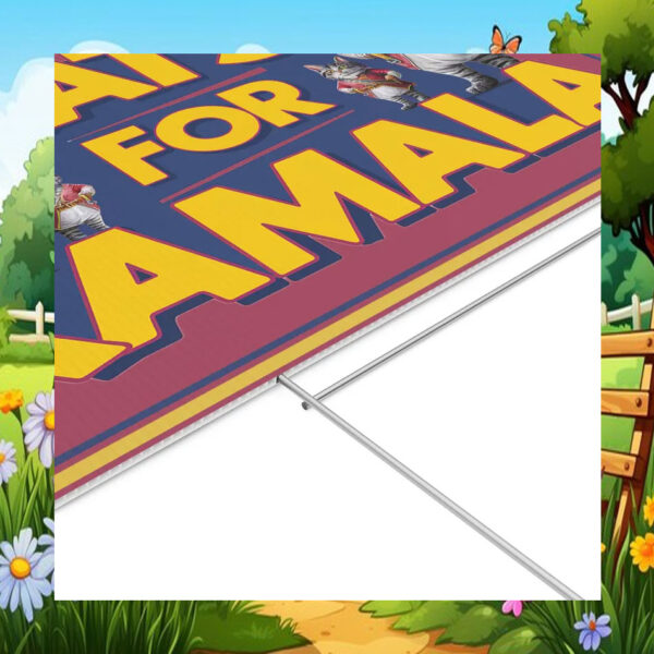Cats For Kamala Political Yard Sign