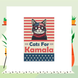 Cats For Kamala President Garden Flag