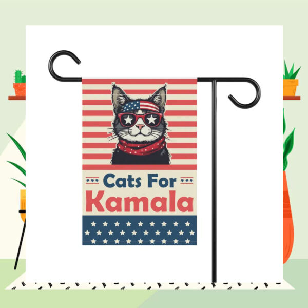 Cats For Kamala President Garden Flag
