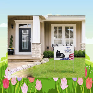 Cats for Kamala 2024 Save Democracy Yard Sign