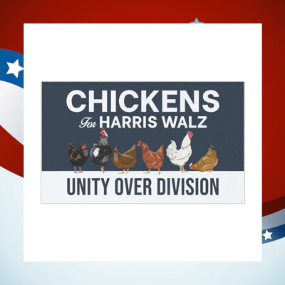 Chickens For Harris Walz Unity Over Division Car Magnet