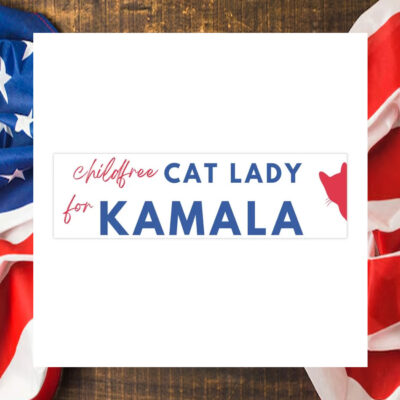 Childfree Cat Lady For Kamala Bumper sticker