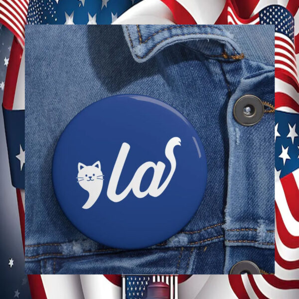 Childless Cat Comma La Kamala 2024 Button