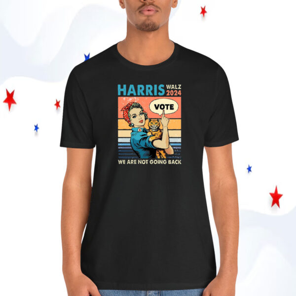 Childless Cat Harris Walz 2024 We Are Not Going Back Shirt