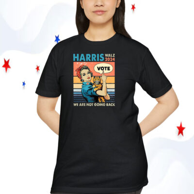 Childless Cat Harris Walz 2024 We Are Not Going Back Shirt