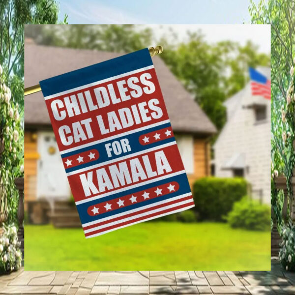 Childless Cat Ladies For Kamala 2024 Flag