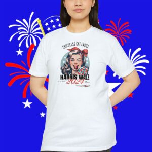 Childless Cat Ladies Harris Walz For The People 2024 We Are Not Going Back Shirt