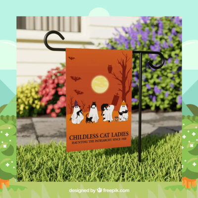 Childless Cat Ladies Haunting The Patriarchy Since 1920 Garden Flag