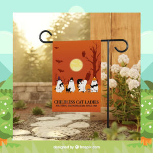 Childless Cat Ladies Haunting The Patriarchy Since 1920 Garden Flag