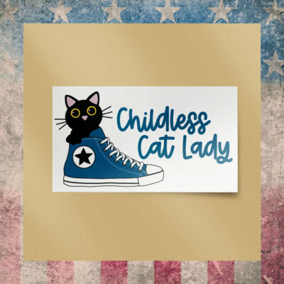 Childless Cat Lady For Kamala 2024 Car Magnet