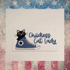 Childless Cat Lady For Kamala 2024 Car Magnet